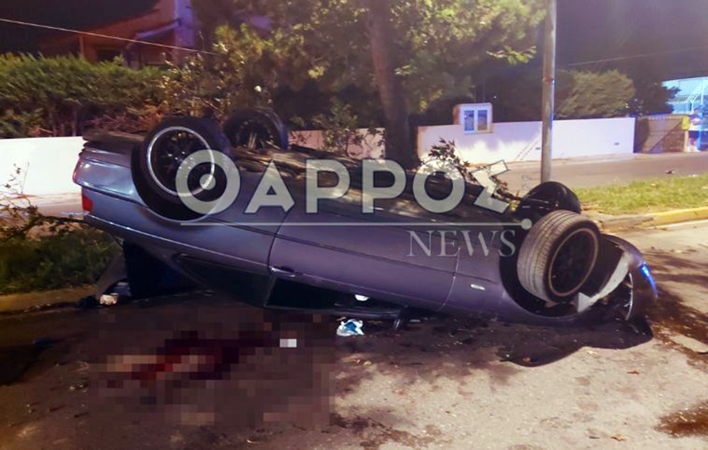 Τροχαίο-δυστύχημα-στην-Καλαμάτα:-Αυτοκίνητο-έπεσε-σε-δύο-δέντρα-και-ανετράπη-–-Νεκρή-η-19χρονη-συνοδηγός