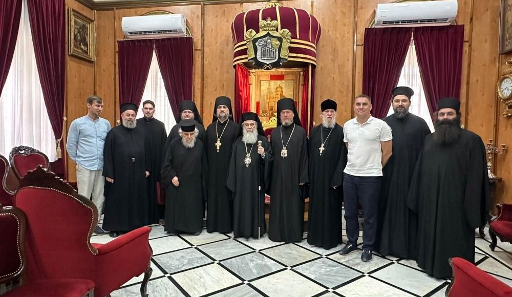 Συνάντηση-Πατριάρχη-Ιεροσολύμων-με-Επίσκοπος-Νάρβας-της-Ρωσικής-Εκκλησίας-της-Εσθονίας