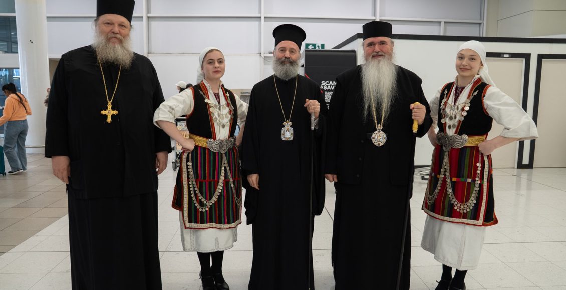 Άφιξη-Μητροπολίτου-Νέας-Κρήνης-και-Καλαμαριάς-Ιουστίνου-και-Αγιορείτου-Ιερομονάχου-Χρυσοστόμου-στο-Σύδνεϋ