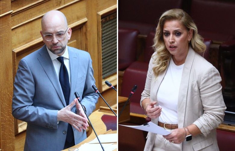 Οργισμένη-η-Ραλλία-Χρηστίδου-με-Κώστα-Μπάρκα-στη-Βουλή:-«Αν-ξαναγελάσεις-την-ώρα-που-μιλάω,-θα-σου-σπάσω-τα-μούτρα»