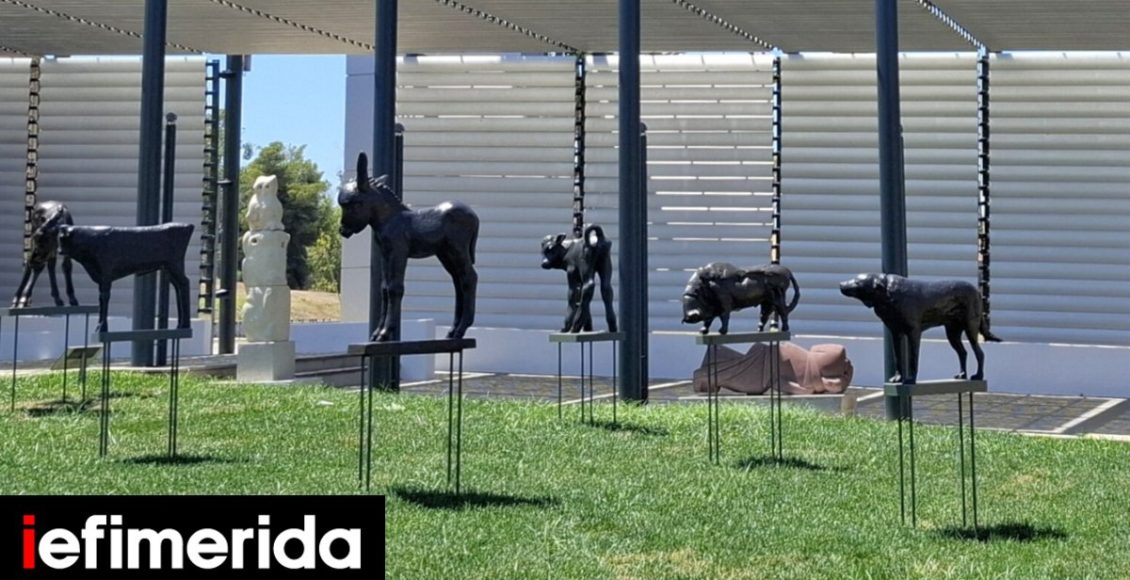 Μία-φάρμα-στην-Εθνική-Γλυπτοθήκη:-Μπρούτζινα-ζωόμορφα-γλυπτά-στημένα-στο-πάρκο-[εικόνες]
