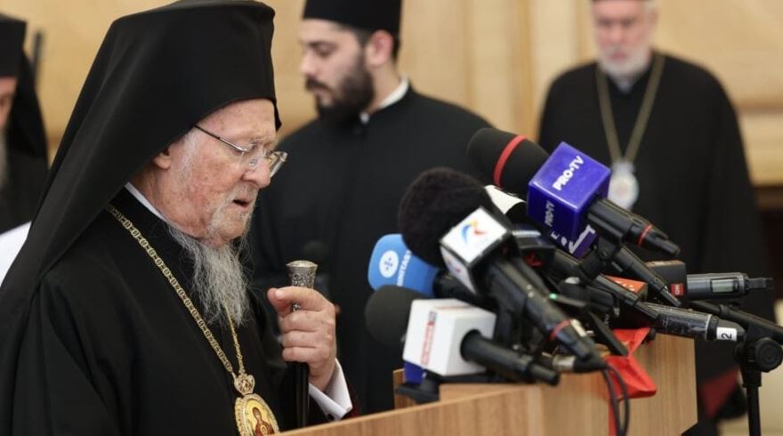 Η-δήλωση-του-Οικουμενικού-Πατριάρχη-κατά-την-άφιξή-του-στη-Ρουμανία