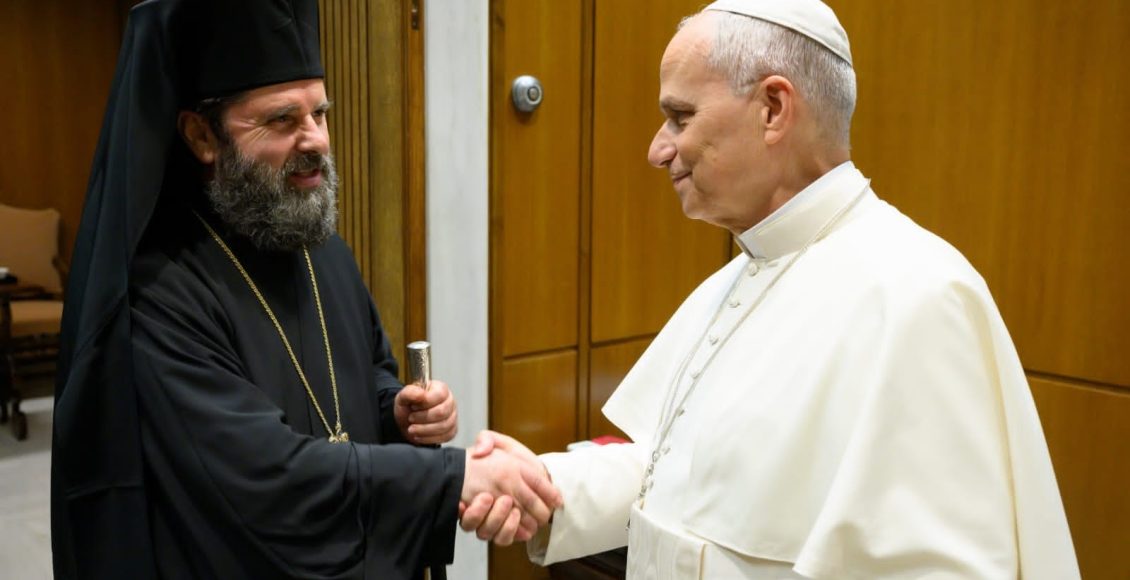Συνάντηση-Αρχιεπισκόπου-Αλβανίας-με-Πάπα-Λέοντα-ΙΔ’