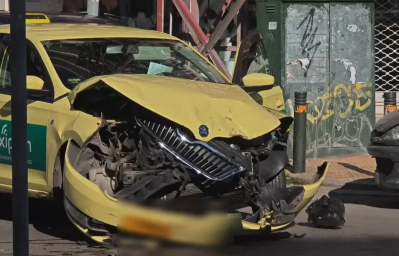 Μετωπική-σύγκρουση-ανάμεσα-σε-βαν-και-ταξί-στην-Ευελπίδων