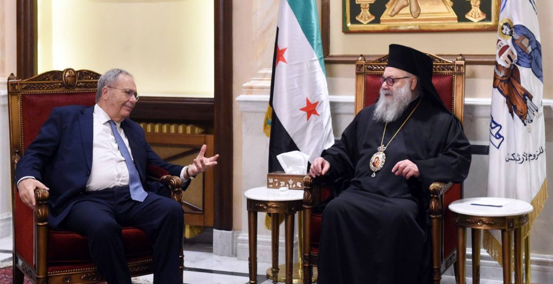 Ο-Πατριάρχης-Αντιοχείας-υποδέχθηκε-τον αντιπρόεδρο-της-Κυβέρνησης-του-Λιβάνου-Ταρίκ-Μέτρι