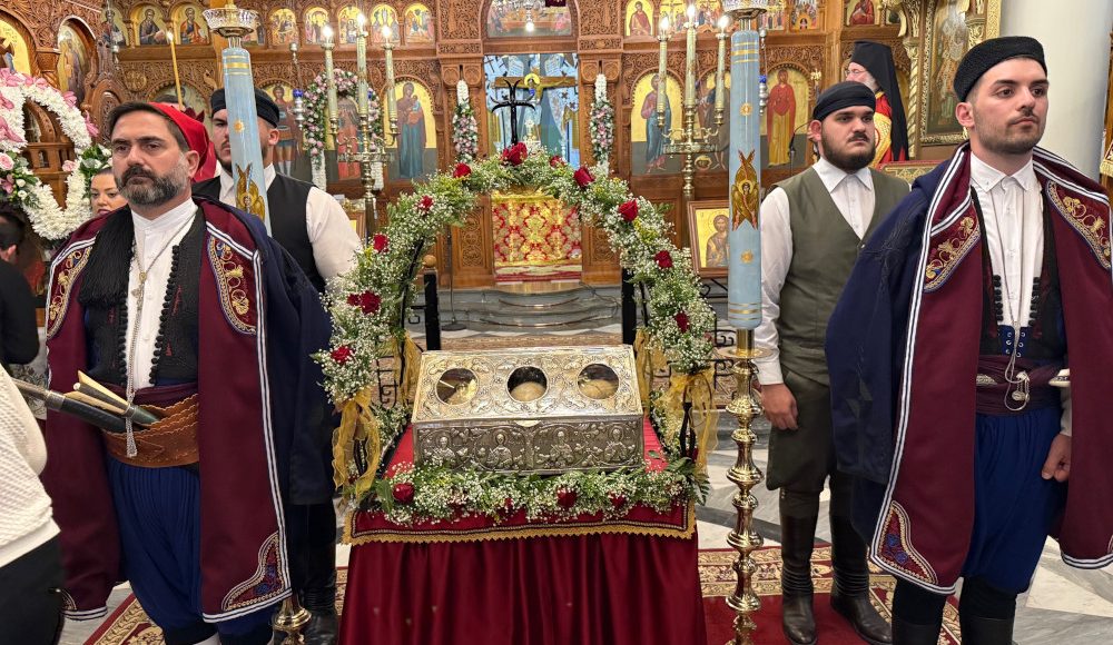 Λαμπρή-υποδοχή-των-Τιμίων-Καρών-των-Αγίων-Τεσσάρων-Νεομαρτύρων-του-Ρεθύμνου-στην-Σητείας