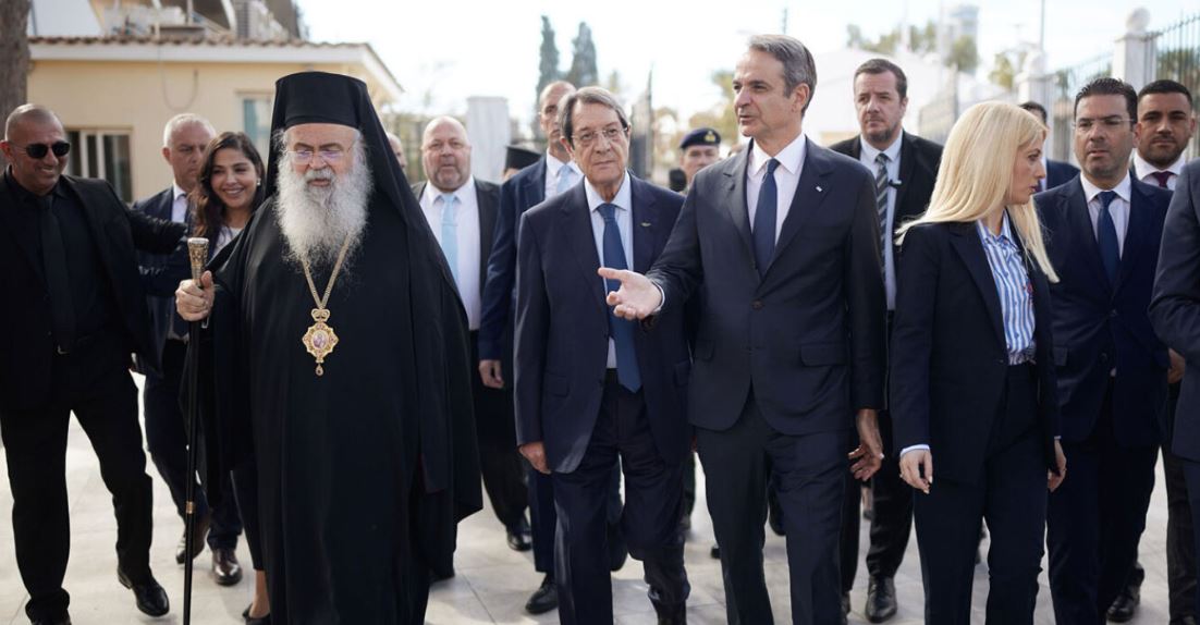 Συνάντηση-Κυριάκου-Μητσοτάκη-με-Αρχιεπίσκοπο-Κύπρου-–-Το-12ο-ετήσιο-μνημόσυνο-του-Γκλαύκου-Κληρίδη