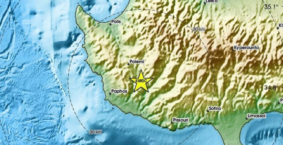 Ισχυρός-σεισμός-στην-Κύπρο,-κοντά-στη-Πάφο