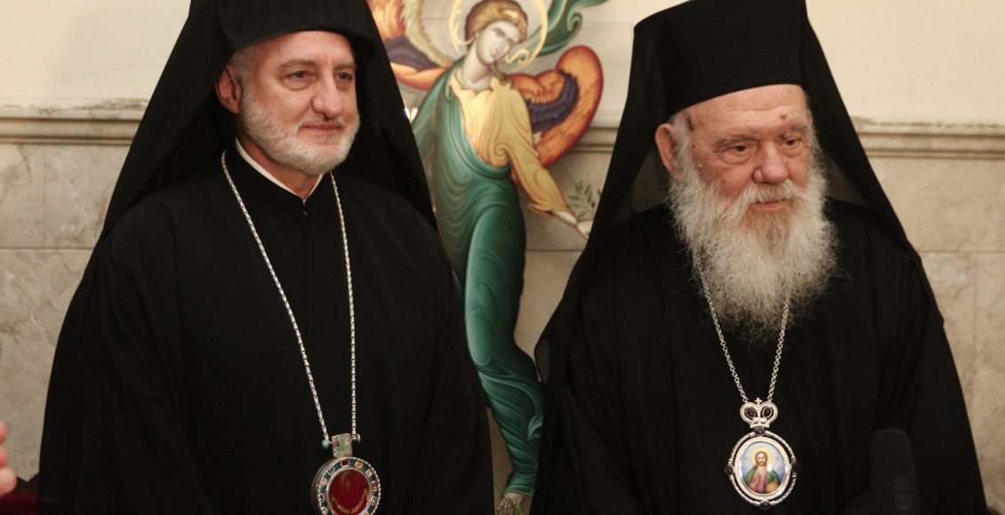 Συνάντηση-Αρχιεπισκόπου-Ιερωνύμου-με-τον-Αρχιεπίσκοπο-Αμερικής