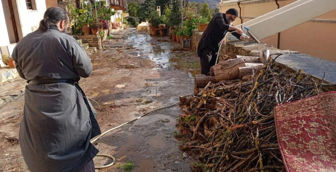 Αυτοψία-του-Αρχιεπισκόπου-Κρήτης-στην-πληγείσα-από-την-κακοκαιρία-“byron”-Ιερά-Μονή-Αγίου-Γεωργίου-Επανωσήφη