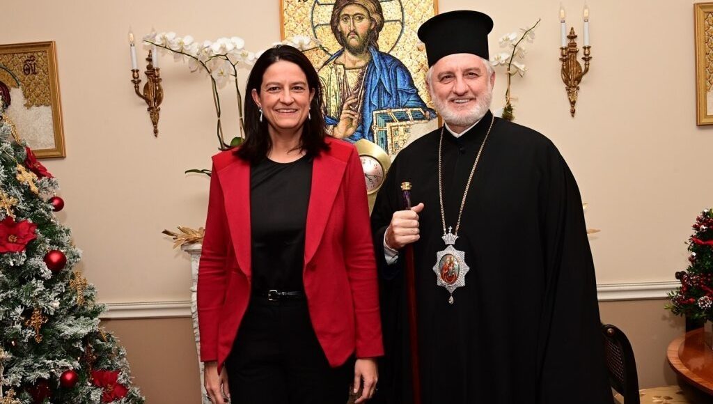 Συνάντηση-Αρχιεπισκόπου-Αμερικής-με-την-Υπουργό-Εργασίας-Νίκη-Κεραμέως