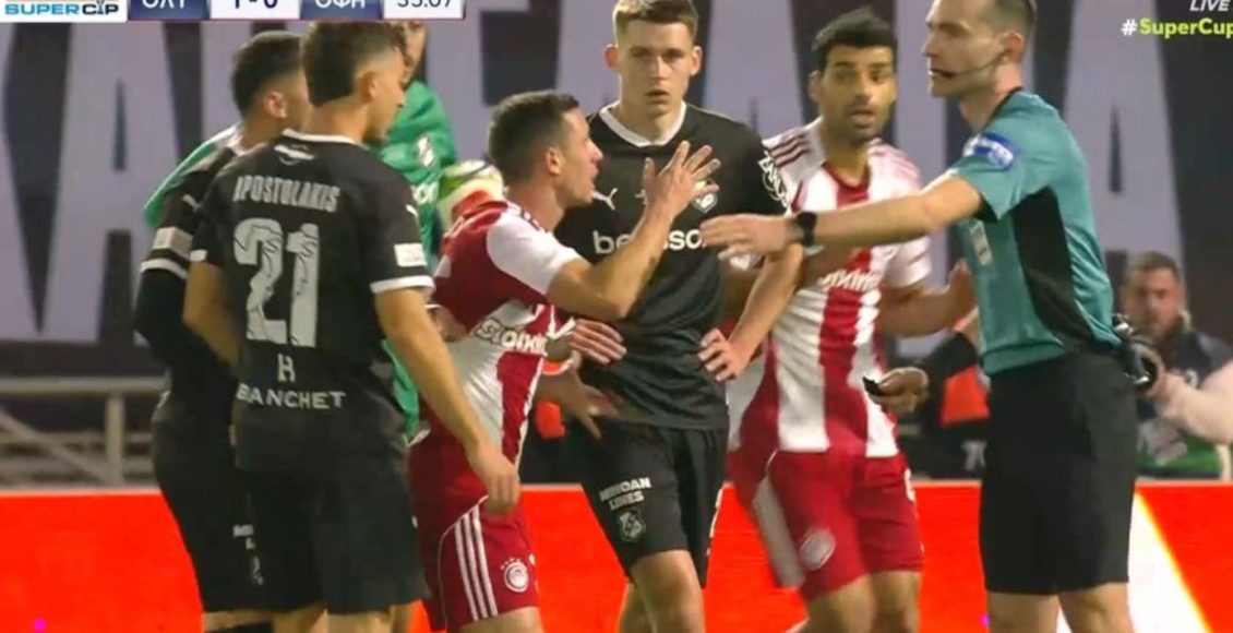 Ολυμπιακός-–-ΟΦΗ:-Το-γκολ-του-Μουζακίτη-που-ακύρωσαν-Τσακαλίδης-και-var