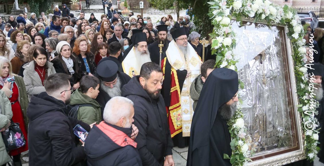 Ο-Όσιος-Βησσαρίων-ο-Αγαθωνίτης-υποδέχθηκε-τον-Άγιο-Αχίλλιο-Λαρίσης
