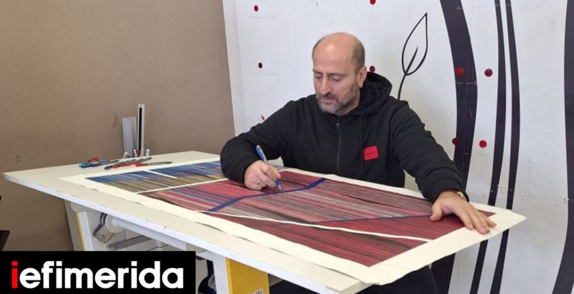 Εμίλιο-Παπαευαγγελίου:-Ενας-φαρμακοποιός-ζωγράφος-με-ατελιέ-τον-πάγκο-του,-πλάι-στις-συνταγές-Πού-εκθέτει