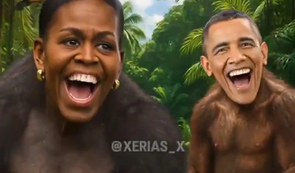 Το-ζεύγος-Ομπάμα-αναπαρίσταται-με-τη-μορφή-πιθήκων-σε-βίντεο-που-έδωσε-στη-δημοσιότητα-ο-Τραμπ