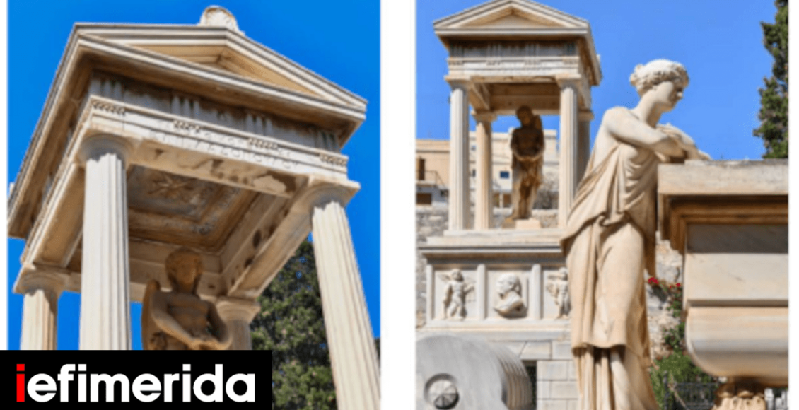 Τα-κοιμητήρια-της-Σύρου:-Θαυμάσια-μνημεία-με-καθολικά-αγάλματα,-επιτύμβιες-πλάκες-και-λιθανάγλυφα-[εικόνες]