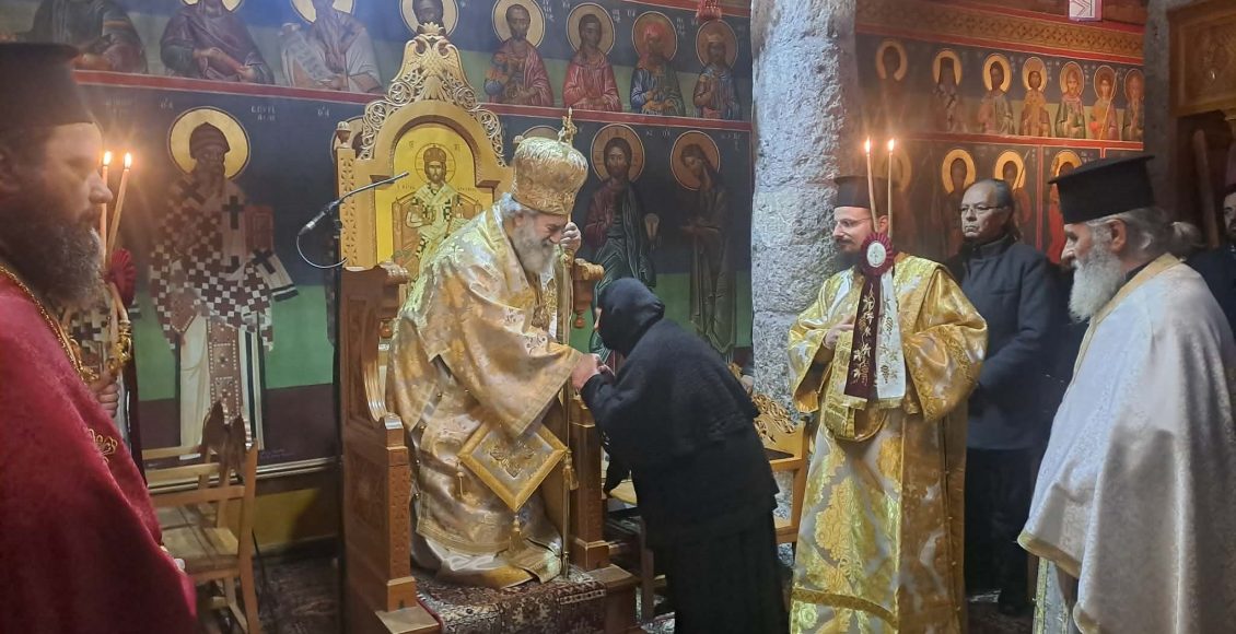 Ο-Μητροπολίτης-Μάνης-στην-Ιερά-Μονή-Κοιμήσεως-Θεοτόκου-Λιγοβιτσίου-Αγρινίου