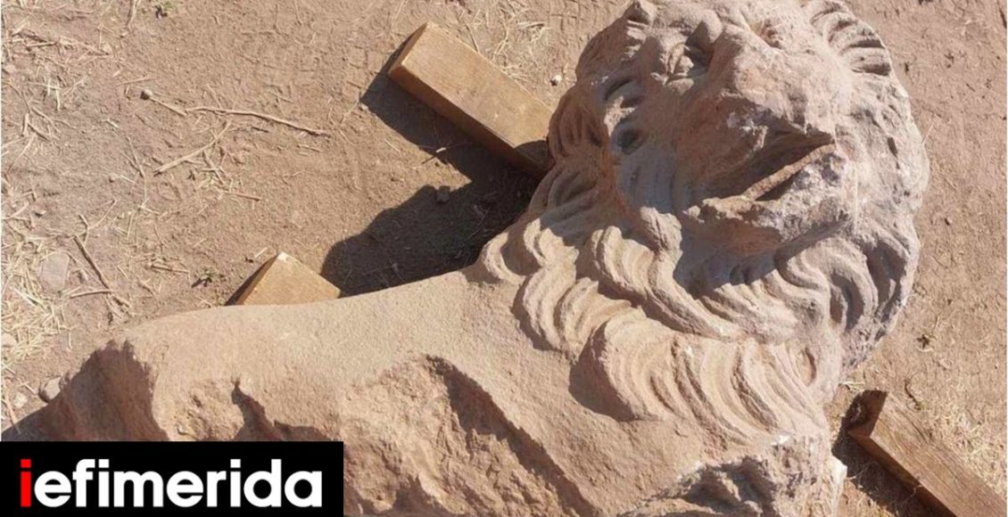 Ανασκαφη-στους-Φιλίππους:-Εντοπίστηκε-εντυπωσιακός-μαρμάρινος-λέοντας-με-πλούσια-κόμη-Ολα-τα-ευρήματα-[εικόνες]