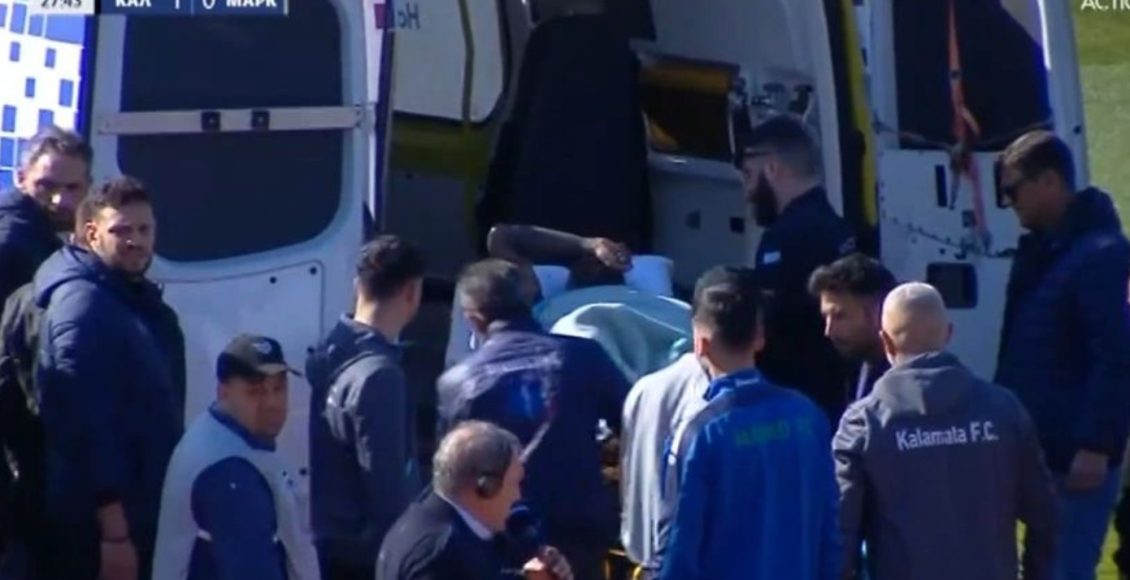 Καλαμάτα-–-Μαρκό:-Ο-Σεμπά-έπεσε-στο-έδαφος-και-αποχώρησε-με-φορείο