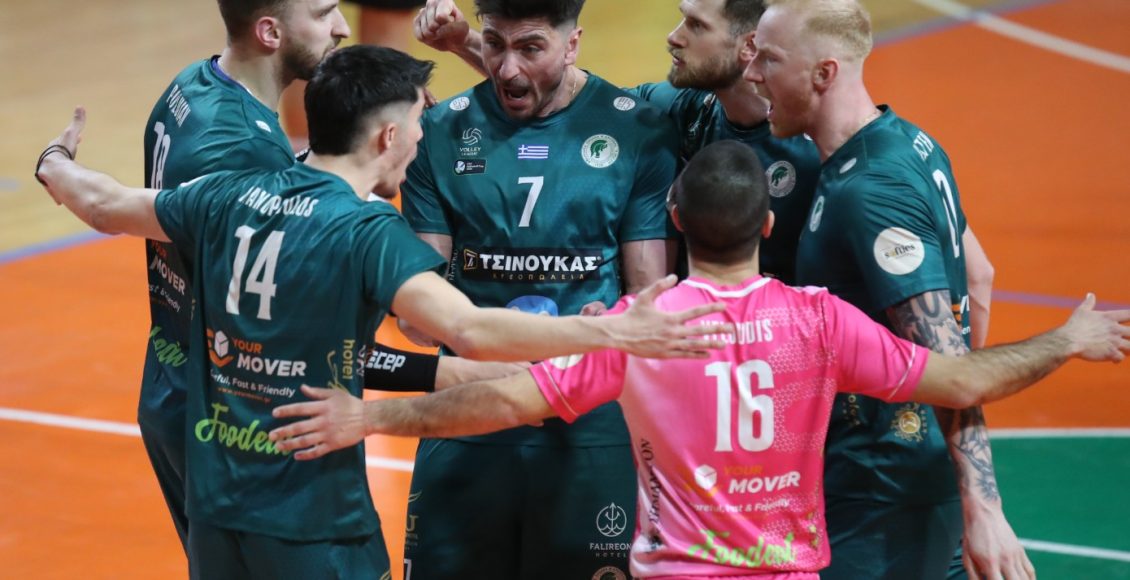 volley-league:-Ο-Μίλωνας-έκανε-εύκολα-το-1-0-επί-του-ΠΑΟΚ-στους-ημιτελικούς