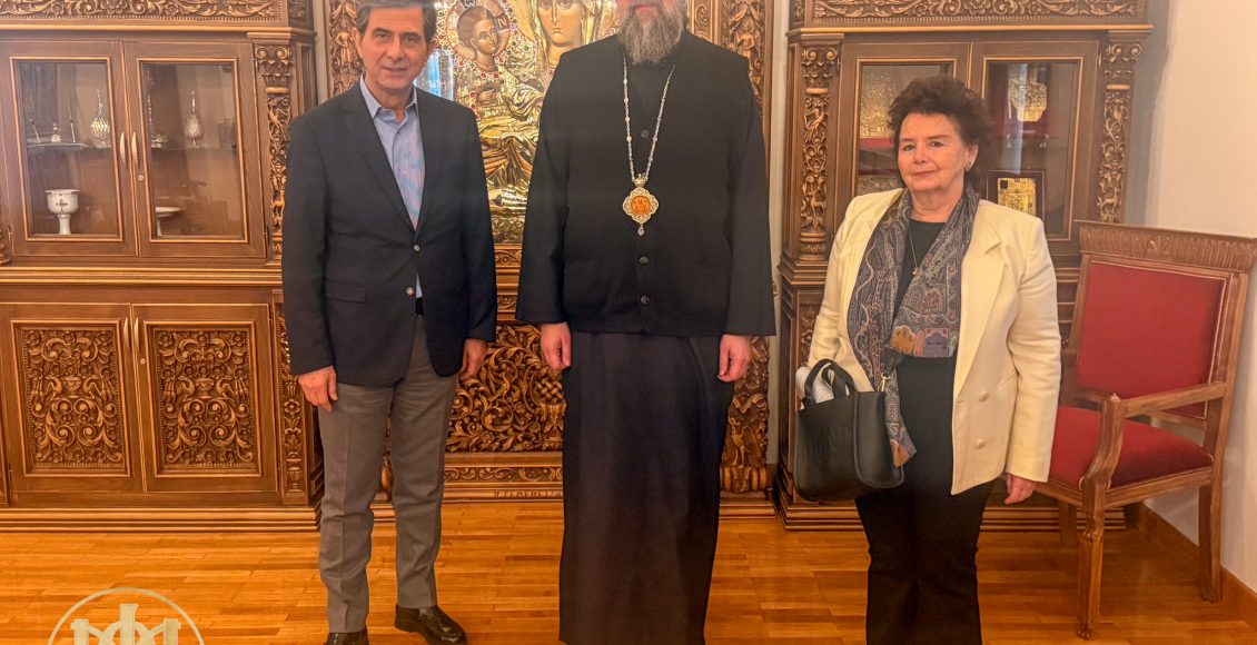 Επίσκεψη-Κωνσταντίνου-Γκιουλέκα-και-Αντωνίας-Μοροπούλου-στον-Μητροπολίτη-Θεσσαλονίκης