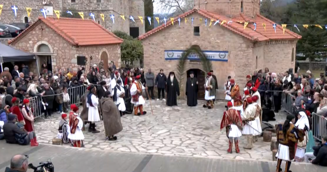 Μονή-Αγίας-Λαύρας:-Η-αναπαράσταση-της-ορκωμοσίας-των-αγωνιστών-του-1821