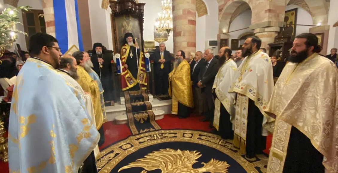 Αρχιερατικός-Εσπερινός-Ευαγγελισμού-της-Θεοτόκου-στη-Λέρο