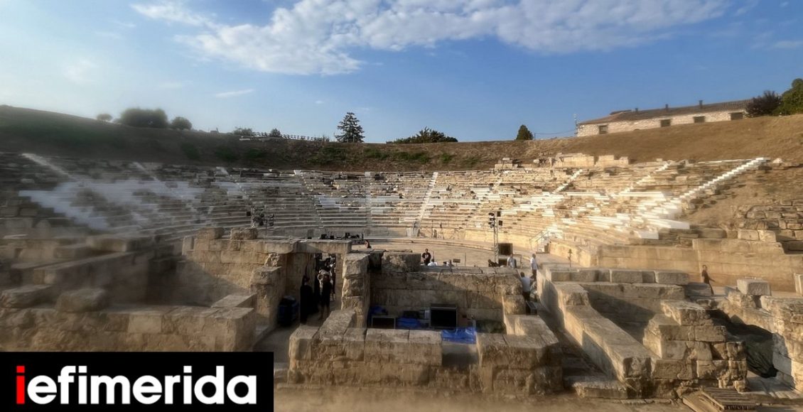 ΥΠΠΟ:-Αποκαθίσταται-το-σκηνικό-οικοδόμημα-του-αρχαίου-θεάτρου-της-Λάρισας