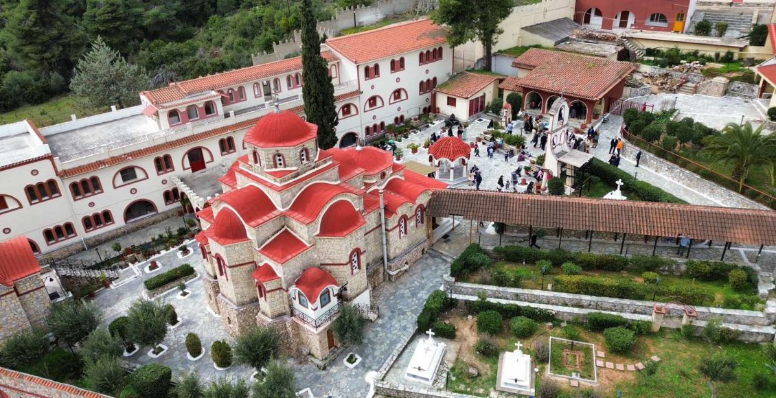 Εσπερινός,-παράκληση-του-Αγίου-Γεωργίου-και-ομιλία-στην-Ιερά-Μονή-Παναγίας-Χρυσοπηγής-Πολυδενδρίου