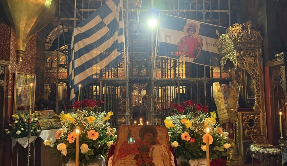 Ο-πανηγυρικός-Εσπερινός-του-σεισμόπληκτου-Αγίου-Γεωργίου-στον-Τύρναβο