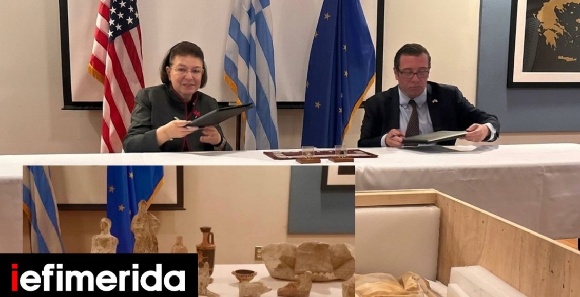 Στην-Ουάσιγκτον-η-Λ.-Μενδώνη-παρέλαβε-26-ελληνικές-αρχαιότητες,-προϊόν-αρχαιοκαπηλίας-[εικόνες]