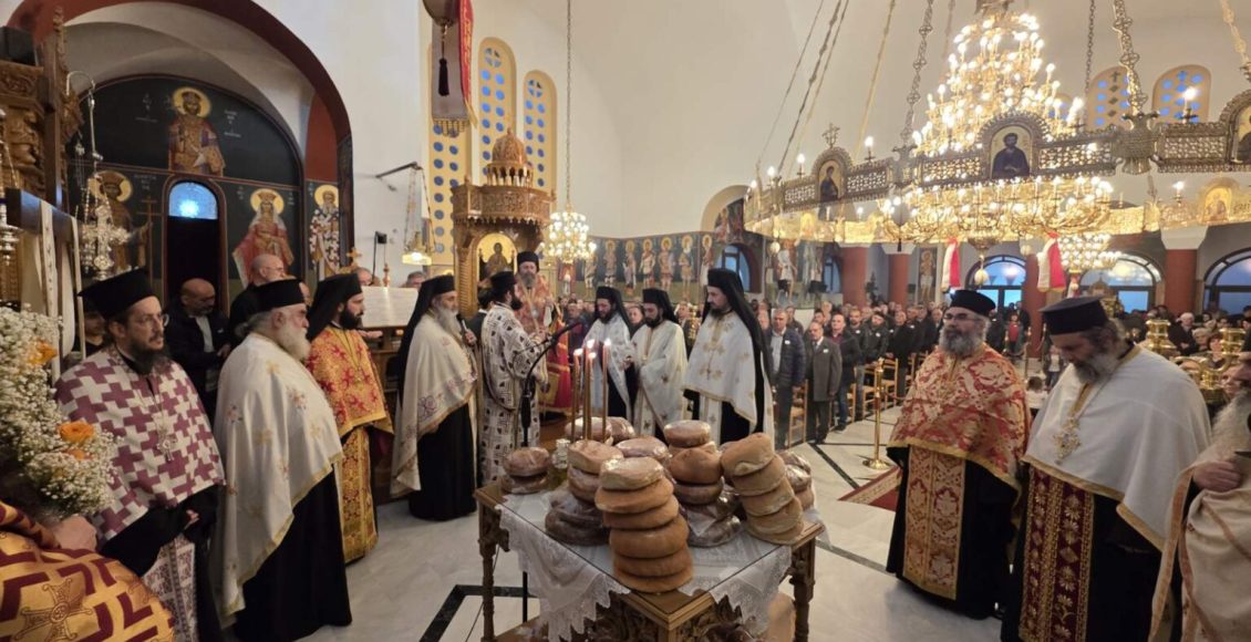 Ο-Μητροπολίτης-Φλωρίνης-στην-πανηγυρίζουσα-Ενορία-Αγίου-Γεωργίου-Αναρράχης-Εορδαίας