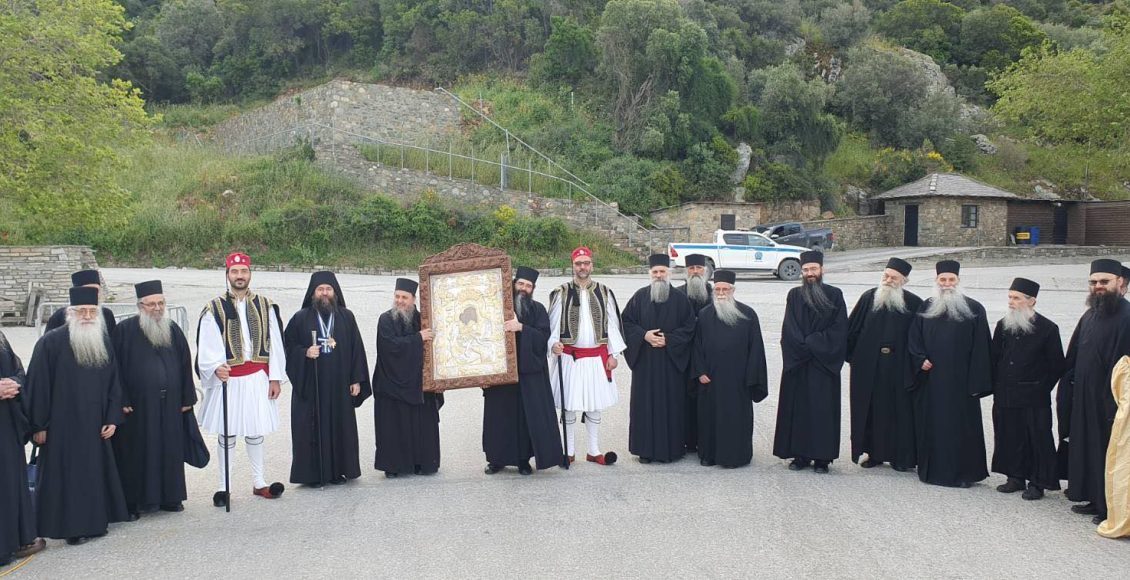 Αναχώρηση-της-Ιεράς-Εικόνας-της-Παναγίας-«Άξιον-Εστί»-από-το-Άγιο-Όρος