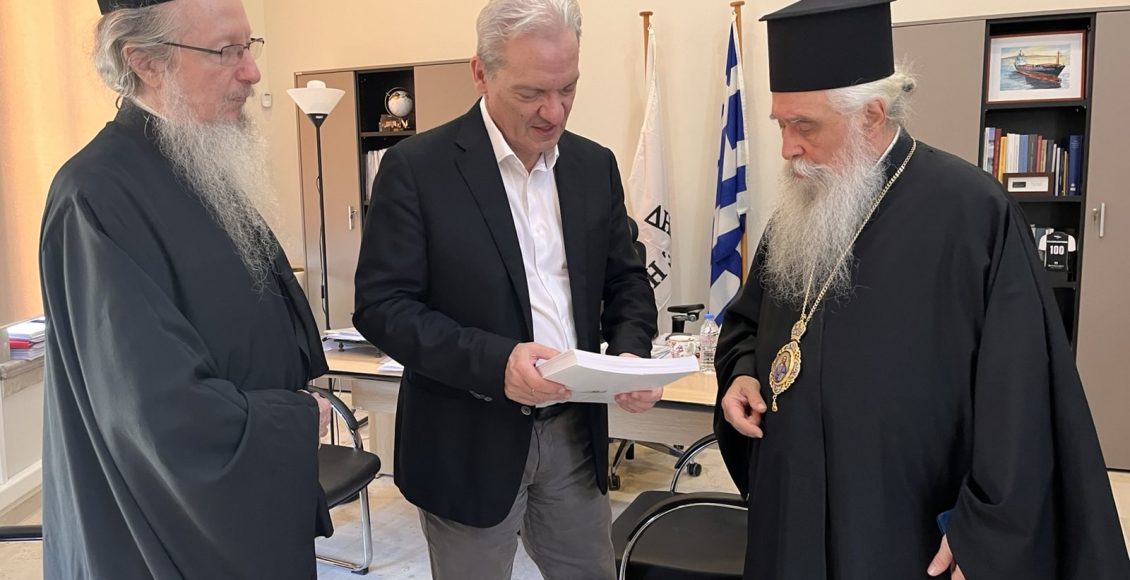Επίσκεψη-του-Αρχιεπισκόπου-Σινά-Συμεών-στον-Δήμαρχο-Ηρακλείου