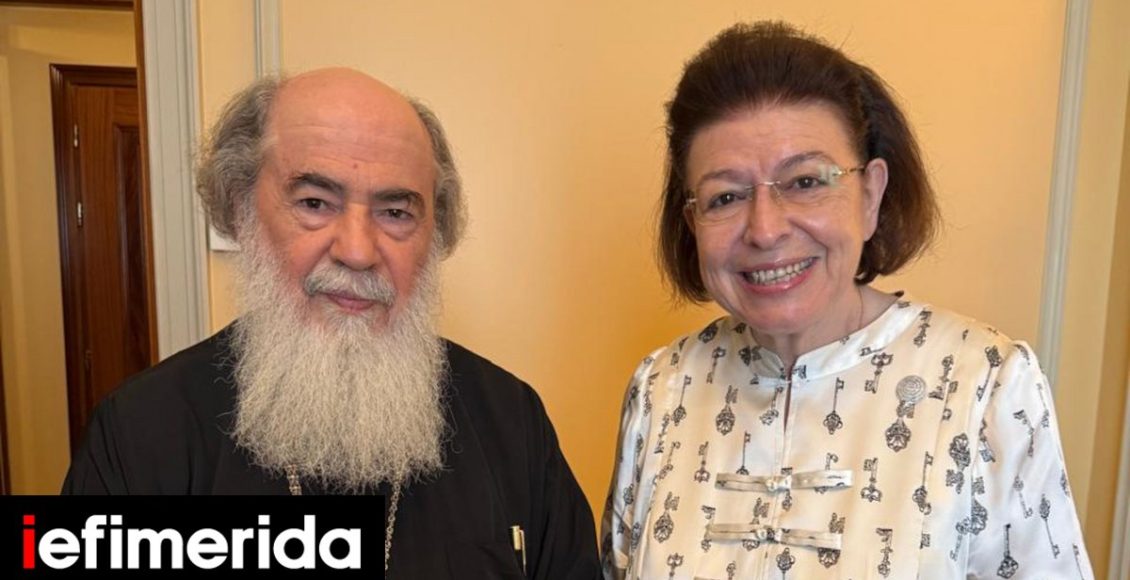 Συνάντηση-Λ-Μενδώνη-με-τον-Πατριάρχη-Ιεροσολύμων-κκ.-Θεόφιλο-Γ’,-στην-Αθήνα-Τι-συμφώνησαν