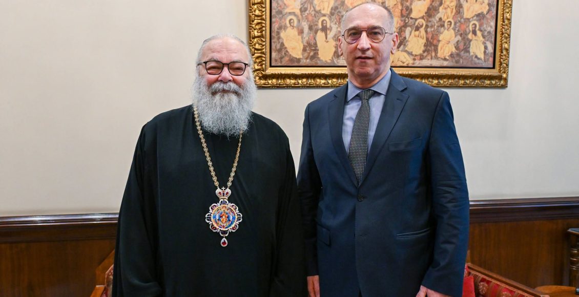 Ο-Πατριάρχης-Αντιοχείας-υποδέχεται-τον-αναπληρωτή-πρέσβη-της-Ρουμανίας-στη-Συρία
