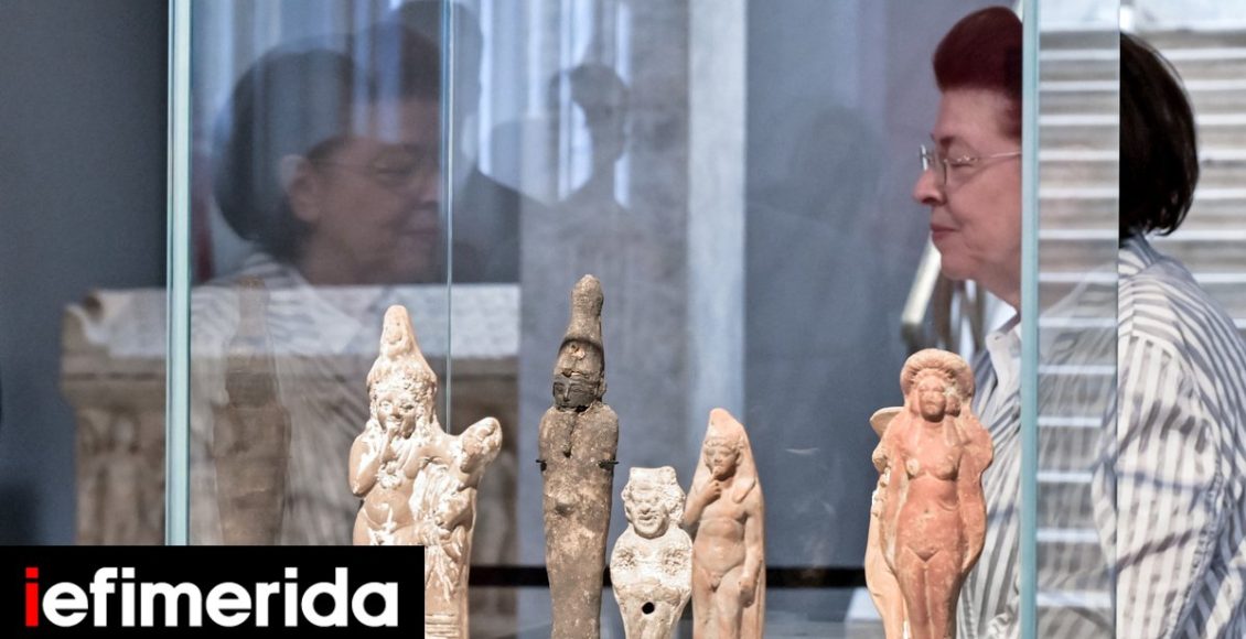 Επιστροφή-έξι-αιγυπτιακών-αρχαιοτήτων-Μενδώνη:-Πράξη-σεβασμού-στην-πολιτιστική-κληρονομιά-και-στο-Διεθνές-Δίκαιο-[εικόνες]