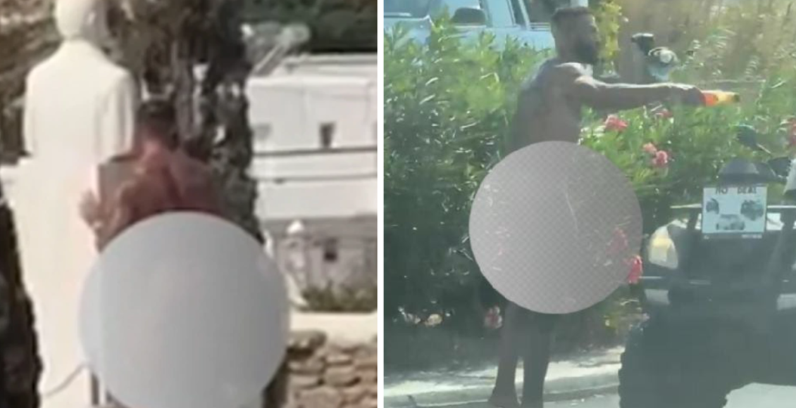 Ο-τουρίστας-που-ασέλγησε-στην-προτομή-του-Καραμανλή,-ξεγυμνώθηκε-σε-καφέ-στη-Μύκονο