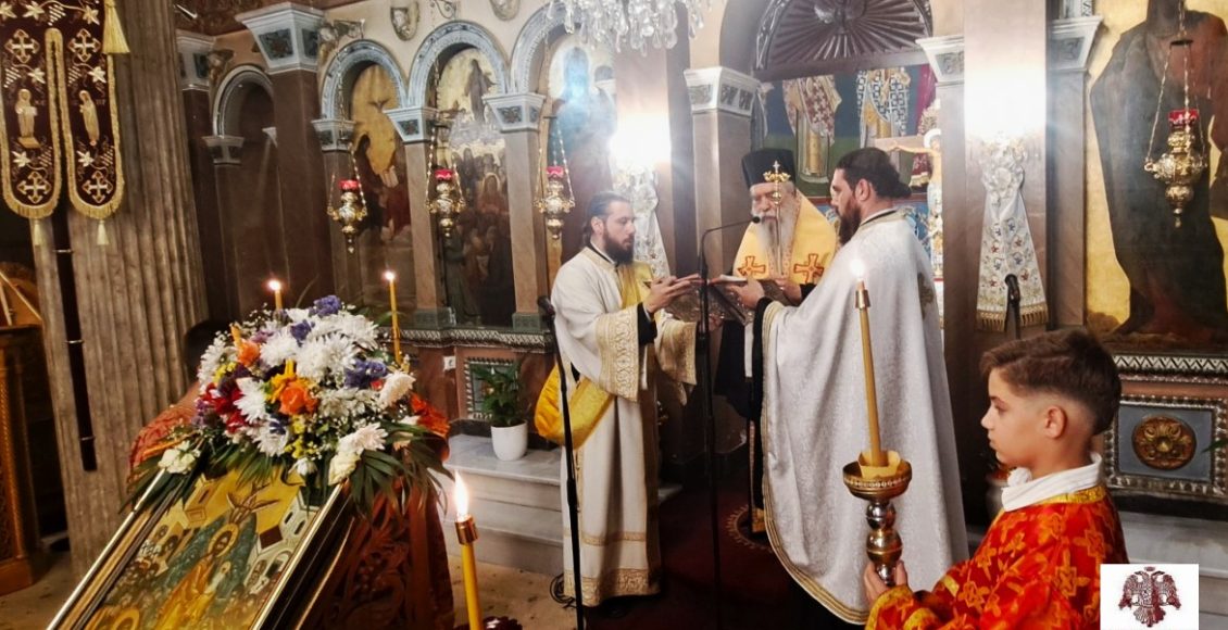 Ο-Μητροπολίτης-Σπάρτης-τέλεσε-Ιερά-Παράκληση-στον-ΙΝ.-Κοιμήσεως-της-Θεοτόκου-Μαγούλας