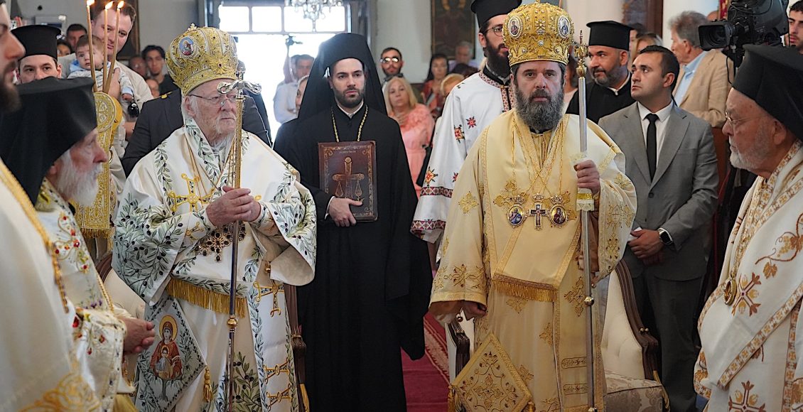 Συλλείτουργο-Οικουμενικού-Πατριάρχη-και-Αρχιεπισκόπου-Αλβανίας-για-την-εορτή-της-Κοιμήσεως-της-Θεοτόκου-στην-Ίμβρο