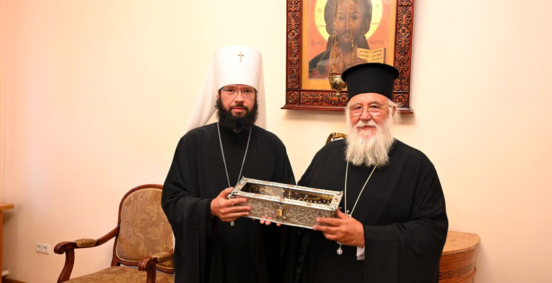 Συνάντηση-Μητροπολίτη-Βολοκολάμσκ-με-τον-Μητροπολίτη-Κερκύρας-στη-Μόσχα
