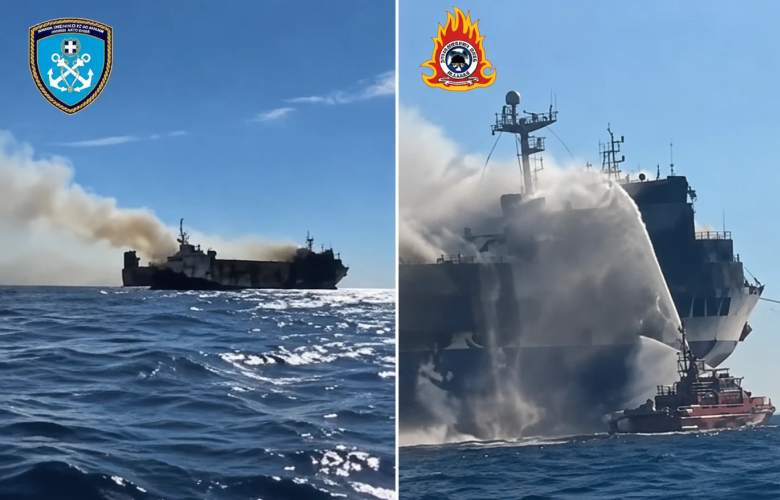 Σε-ύφεση-η-φωτιά-στο-πλοίο-blue-carrier-2-βόρεια-της-Μυκόνου-–-Σώοι-οι-29-επιβαίνοντες