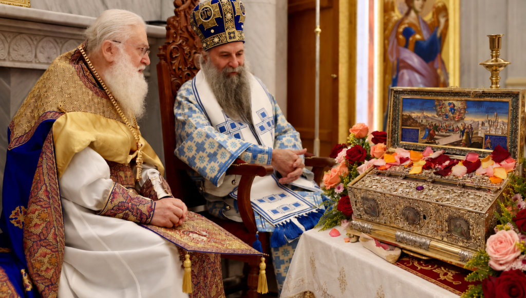 Ζωντανά-ο-Πατριάρχης-Σερβίας-Πορφύριος-με-τον-Γέροντα-Εφραίμ-στην-pemptousia-tv