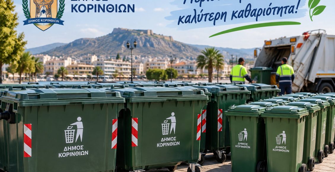 Δήμος-Κορινθίων:-180-νέοι-κάδοι-απορριμμάτων-–-Περισσότεροι-κάδοι,-καθαρότερη-πόλη!