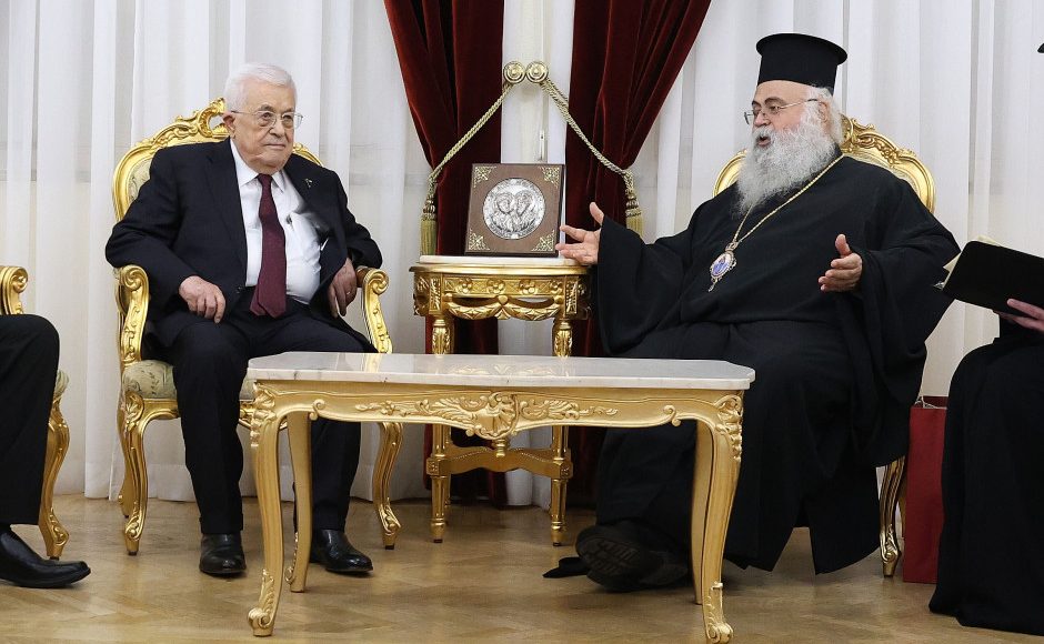 Συνάντηση-Αρχιεπισκόπου-Κύπρου-με-τον-Πρόεδρο-της-Παλαιστινιακής-Αρχής,-Μαχμούντ-Αμπάς
